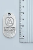 Linkin Park Gümüş Kaplama Örme Zincir Kolye thumbnail 3