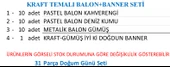 KRAFT TEMALI BALON+BANNER SETİ thumbnail 3