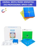 Mıknatıslı Manyetik Zeka Küpü - Moyu RS2M Profesyonel Speed Cube - 2X2 Zeka Sabır Küpü - - 1