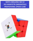 MOYU 3M V2 3x3 MIKNATISLI Stickersız Manyetik Zeka Küpü - Profesyonel Speed Cube - Sabır Küpü - - 4