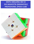 MOYU 3M V2 3x3 MIKNATISLI Stickersız Manyetik Zeka Küpü - Profesyonel Speed Cube - Sabır Küpü - - 2