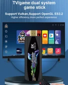 8K TV Stick 64 GB Retro Oyun Konsolu 20.000 Oyun, Çift Kollu, HDMI Atari TV Box - 3