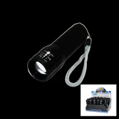 LED GOLD ORION HIGHLIGHTING ALUMİNUM FLASHLİGHT PİLLİ ZOOMLU EL FENERİ METAL KASA (4172) - 1