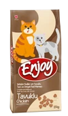 ENJOY TAVUKLU YETİŞKİN KEDİ MAMASI 15KG - 1