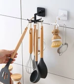 Brokoli Home 1 Adet Kendinden Yapışkanlı Güçlü 5li Askılık Çok Amaçlı Mutfak Duvar Banyo - 1