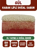 Doğal Kabak Lifli GÜL Özlü Doğal Sabun (120 Gr) - Bialife - 1