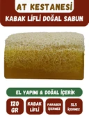 Doğal Kabak Lifli AT KESTANESİ Özlü Doğal Sabun (120 Gr) - Bialife - 1