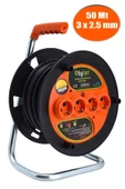 3X2,5 50 MT KABLOLU PLASTİK MAKARA - 1