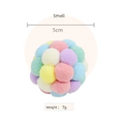 Renkli Ponpon Top Kedi Oyuncağı 5 cm - 3