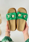 Jude Yeşil Cilt Ayıcıklı Terlik thumbnail 1