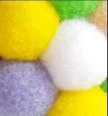 Renkli Ponpon Top Kedi Oyuncağı 5 cm (4 ADET) - 2