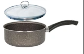 Mehtap Granit Kaçerola 18 CM Sosluk Cam Kapaklı - 1