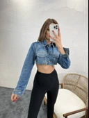 Lucky Life Kadın 290 KOT CEKET-MAVİ thumbnail 2