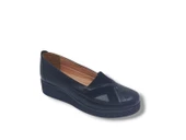 Zerhan 574 Kadın Siyah Taşlı Dolgu Taban Loafer Ayakkabı - 6