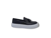 Zerhan 230-100 Erkek Siyah Hakiki Deri Loafer Ayakkabı - 1