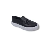 Zerhan 230-100 Erkek Siyah Hakiki Deri Loafer Ayakkabı - 4