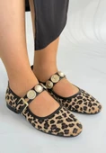 Koope Leopar Süet Babet Ayakkabı - 1