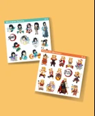 Muichiro Tokito-Senjuro Rengoku -Demon Slayer-2li çıkartma-etiket-süsleme-parlak kağıt thumbnail 2