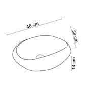 LENA TEZGAHÜSTÜ LAVABO (PARLAK BEYAZ-ALTIN) EY-4710A - 3