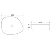 LENA TEZGAHÜSTÜ LAVABO (SİYAH) E-2107S - 2