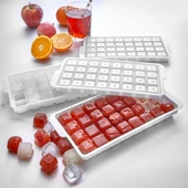 DEPOKON 32'li Kare Buzluk Küp Buz Şık İçecek Buz Kalıbı Alt Üst Kapalı Kare Buz Kalıbı - 2