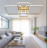 TT Aydınlatma TT500-4-FSR  Fransız Sarı Kaplama Plofonyer 4 lü Led Avize thumbnail 3