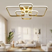 TT Aydınlatma TT500-6-SR  Sarı Kaplama Plofonyer 6 lı Led Avize - 3