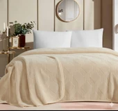 ÖZDİLEK BATTANİYE TEK KİŞİLİK TRENDY BEJ thumbnail 1