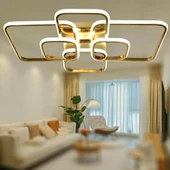 TT Aydınlatma TT500-6-SR  Sarı Kaplama Plofonyer 6 lı Led Avize - 2