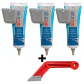 Krem Derz Dolgusu-3ad Lavabo Küvet Fayans Derzi Kalemi 360g Suya Dayanıklı Spatula-Derz Dolgu Kazıyı thumbnail 1