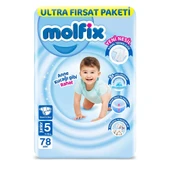 Molfix Bebek Bezi Ultra Fırsat Paketi 5 Beden 11-18 Kg 78 Adet thumbnail 1