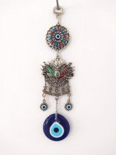 Osmanlı Devlet Arması Nazarlı Zamak Duvar Süsü - 1