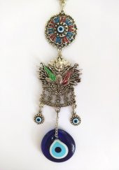 Osmanlı Devlet Arması Nazarlı Zamak Duvar Süsü - 2