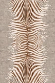 Frenda Home Zebra Desen Kaymaz Deri Taban Halı  BEJ 100X300 - 2
