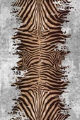 Frenda Home Zebra Desen Kaymaz Deri Taban Halı  GRİ 100X200 - 2