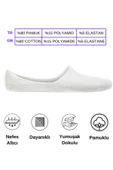 Mersella  Pamuklu Yumuşak Silonlu Kaymaz 6'lı Kadın Babet Çorap Pamuklu Çorap Krem thumbnail 7