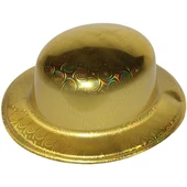 Altın Renk Hologramlı Plastik Yuvarlak Melon 27x24 cm - 2