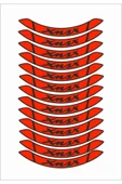 Ftmoto  Xmax Yamaha Turuncu Jant Şerit Sticker Baskılı - 1