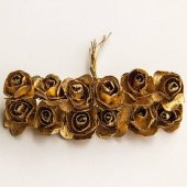 Gold Renk Kağıt Çiçek Mini Boy 144 lü - 1
