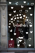 Ftmoto  Happy Valentine's Day Sevgililer Günü Sticker Kalp, Love, I Love You Cam, Duvar Sticker Etiket Seti - 1