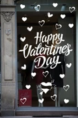 Ftmoto  Happy Valentine's Day Sevgililer Günü Sticker Kalp, Love, I Love You Cam, Duvar Sticker Etiket Seti - 1