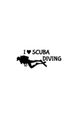 Ftmoto  Dalgıç I love Scuba Diving Oto özel yeni sticker Siyah 25 x 10 cm - 1