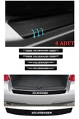 Ftmoto  Volkswagen Tiguan İçin Uyumlu Aksesuar Oto Bagaj Ve Kapı Eşiği Sticker Seti Karbon - 1