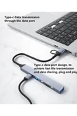 5Gbps Type-C ve USB Hub, 5in1, SDTF Kart Okuyucu, Type-C ve USB Çıkışlı USB C Hub Adaptörü ZR597 - 4