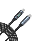 240W USB 4.0 Kablosu, Led Ekranlı, Tunderbolt 40Gbps 8K@60Hz PD Tip C Kablosu 1 Metre ZR850 Uyumlu thumbnail 2
