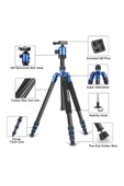 ZOMEI Z818C Profesyonel Taşınabilir Karbon Fiber Dijital Kamera ve Kamera Tripod Monopod Stant - 3