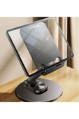 Tok Alüminyum Stand Çok İşlevli Döner Tablet PC Katlanabilir Akıllı Telefon Standı 11 x 17 cm CZR719 - 1