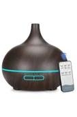 Mini Boy 15cm Uçucu Yağ Difüzör 550ml Kumandalı Aromaterapi Hava Nemlendirici Koyu Kahverengi BN-01 - 1