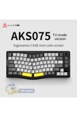 Ajazz AKS-075 Ergonomik Tasarım, TFT Ekranlı 3 Modlu Mekanik Klavye Siyah - Gift Switch thumbnail 8