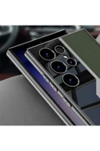 Galaxy S24 Ultra ile uyumlu Lüks Metal Görünümlü Kamera Koruma Carbon MagSafe ile uyumlu - 2